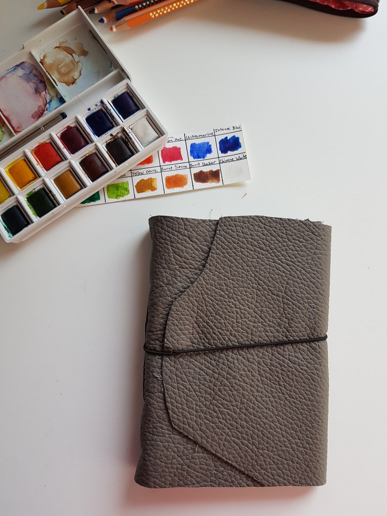 Travel Sketchbook I Watercolor Journal I Art Journal I Watercolor Paper I Leather Sketchbook I Travel Size Journal I Vintage Journal I