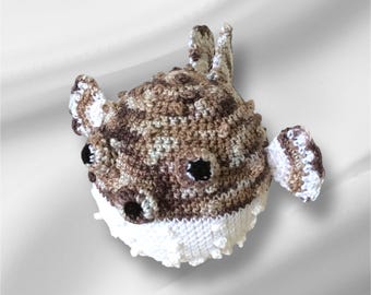 Pez globo amigurumi de crochet: un animal de peluche exótico