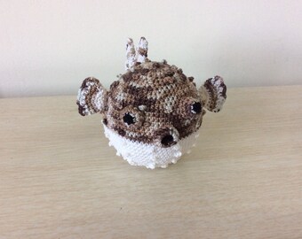 Puffer fish, crochet puffer fish, exotic fish, Amigurumi puffer fish, stuffed puffer fish