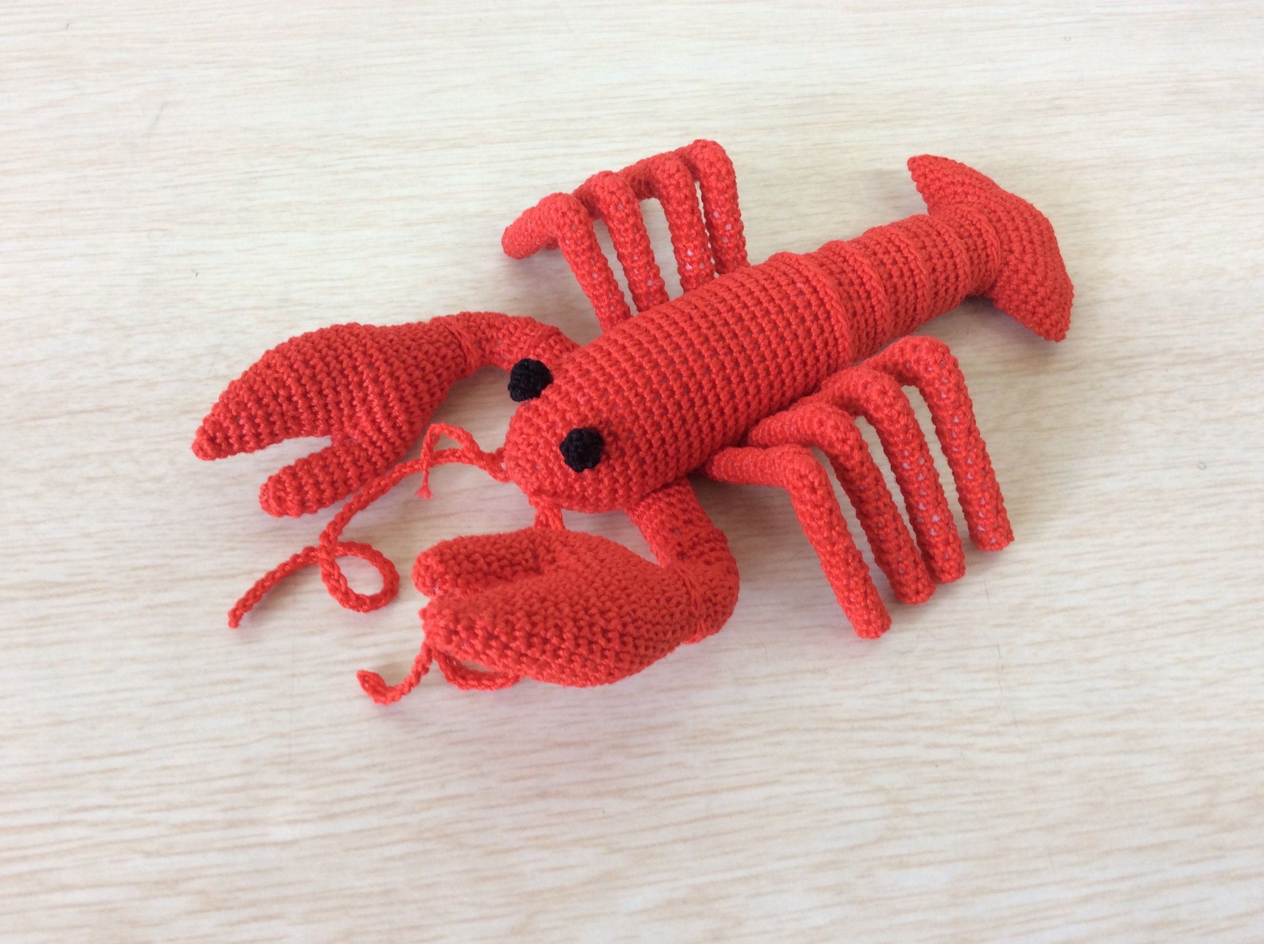 Lobster Crochet Lobster Amigurumi Lobster Stuffed Lobster Etsy UK