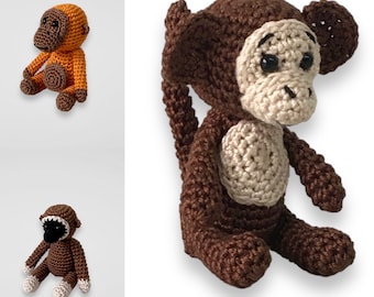 Tiny Crochet Monkey: Miniature Gibbon Orangutan