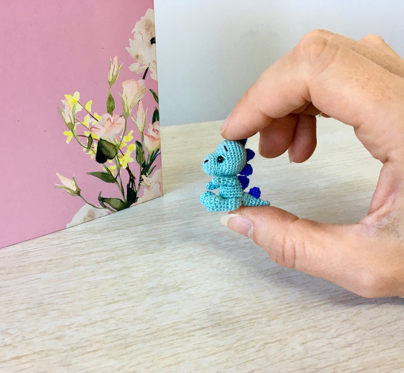 Tiny Dinosaur Miniature Dinosaur Crochet Dinosaur Micro | Etsy