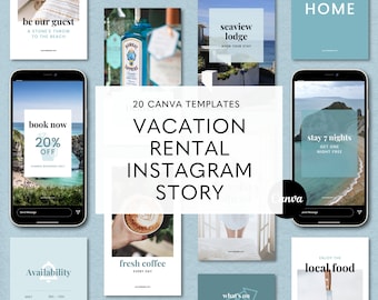 Airbnb Instagram Story Post, Social Media Templates Hotel, Superhost Air bnb, VRBO Template, Editable Canva Template, Instagram Story Feed