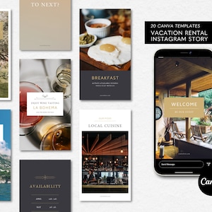 Airbnb Instagram Story Post, Social Media Templates Hotel, Superhost Air bnb, VRBO Template, Editable Canva Template, Instagram Story Feed