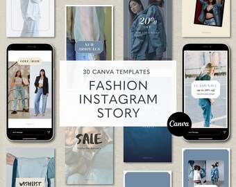 Fashion Instagram Template, Social Media Post, Clothing Instagram, Fashion Look Book, Fashion Canva, Editable Canva, Instagram Story Feed