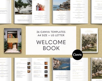 Airbnb Welcome Book Template, Guest Book Airbnb Template, Editable Canva Ebook Template, Superhost Air bnb, House Manual, VRBO Welcome Book