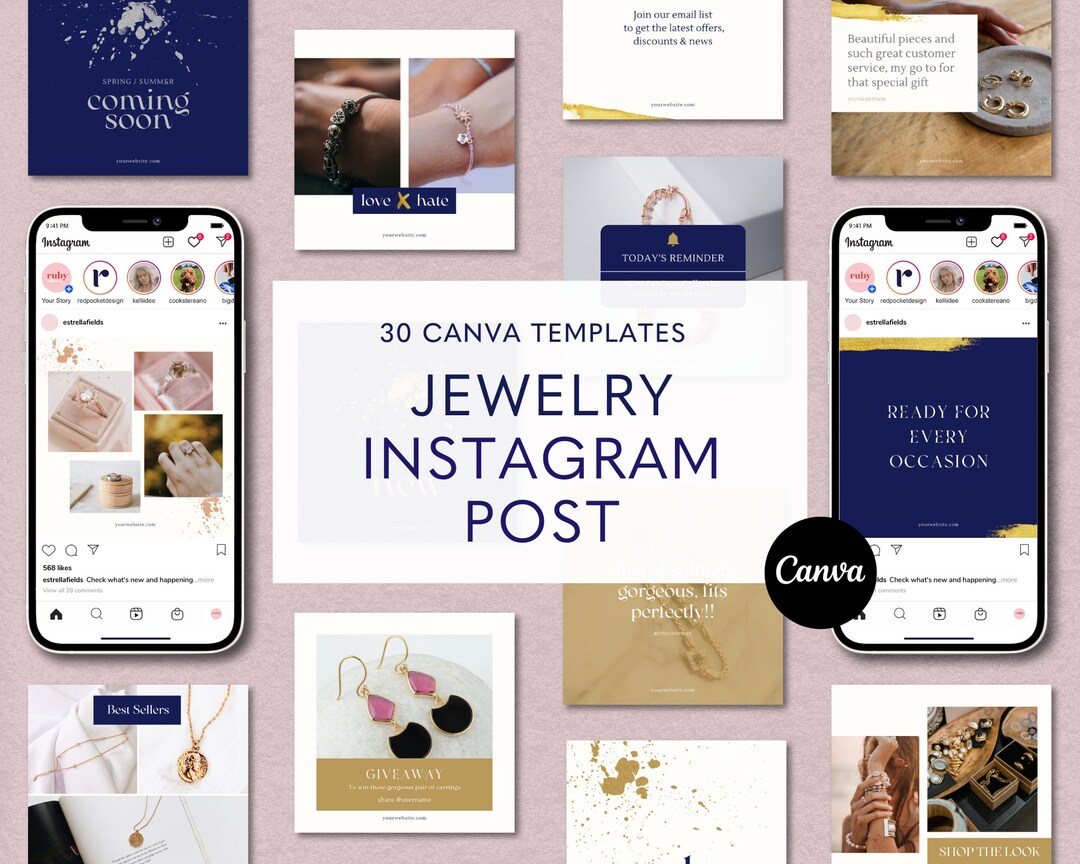 Jewelry Instagram Template, Social Media Post, Jewellery Business ...