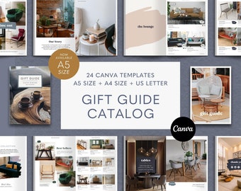 Gift Guide Template, Product Catalog, Canva Gift Guide, Lookbook Template, Line Sheet Canva, Editable Brochure, Wholesale Price Sheets