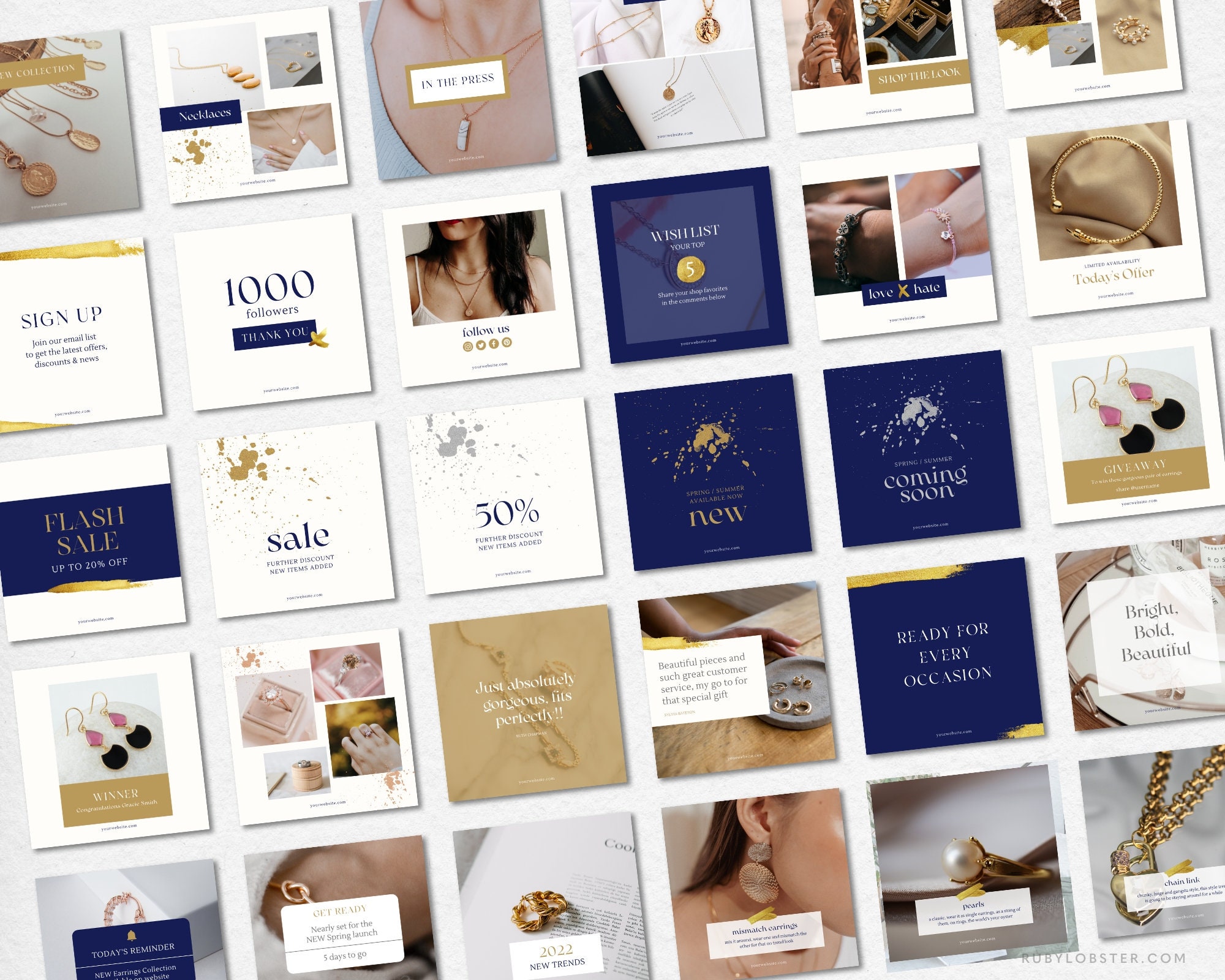 Jewelry Instagram Template, Social Media Post, Jewellery Business ...