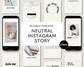 Neutral Instagram Story Templates, Minimalist Template, Social Media Post, Ig Story Template, Instagram Feed, Lifestyle Coach, Canva Designs