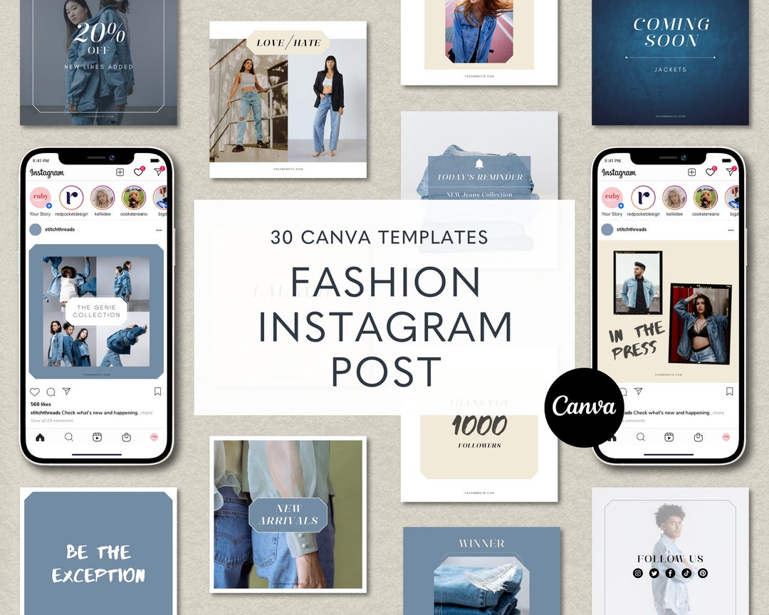 Fashion Instagram Template, Social Media Post, Clothing Instagram ...