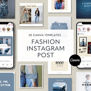 Fashion Instagram Template, Social Media Post, Clothing Instagram, Fashion Look Book, Fashion Canva, Editable Canva, Instagram Feed Posts