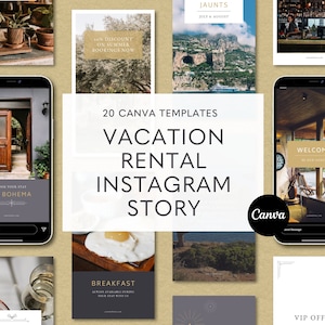 Airbnb Instagram Story Post, Social Media Templates Hotel, Superhost Air bnb, VRBO Template, Editable Canva Template, Instagram Story Feed