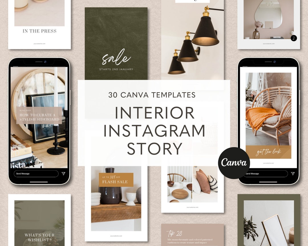Interior Instagram Template, Social Media Post, Interior Design, Canva ...
