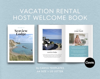 Airbnb Welcome Book Template, Guest Book Airbnb Template, Editable Canva Ebook Template, Superhost Air bnb, House Manual, VRBO Welcome Book