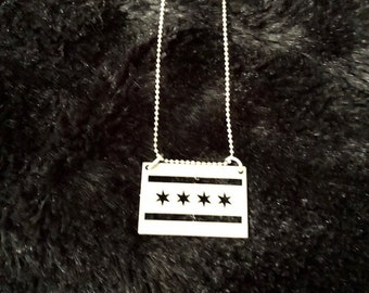Stainless Steel Chicago Flag