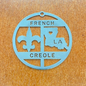 French Creole Louisiana Creole Keychain Emblem Pendant