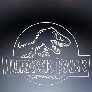 Jurassic Park Head and Logo DXF for CNC Laser , Plasma or Water Jet .