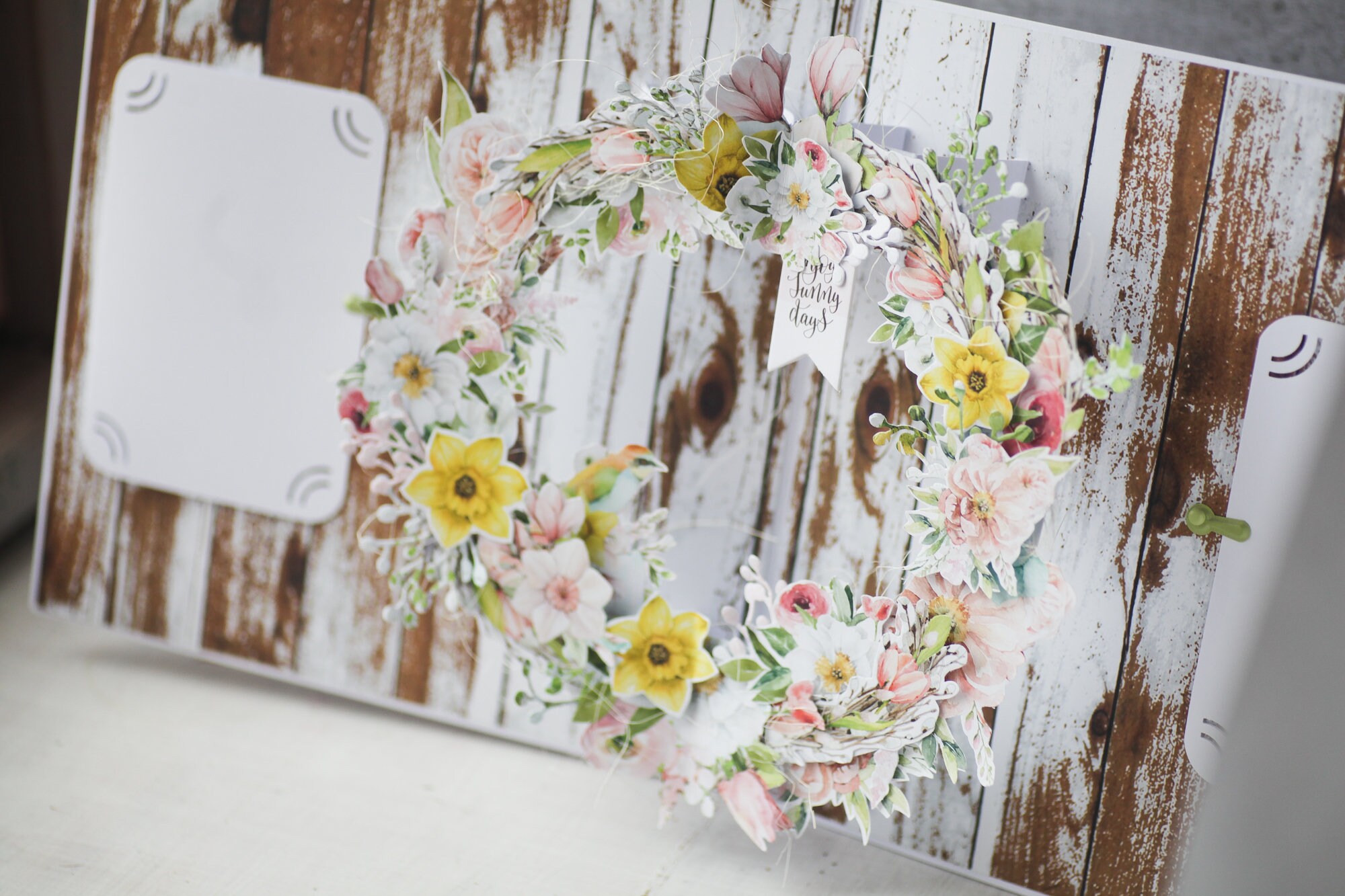 Floral scrapbook album with pop up elements 10x10 for 37 Etsy