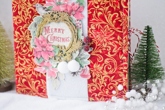 Christmas Pop Up Photo Album Winter Village Scrapbook Album Etsy