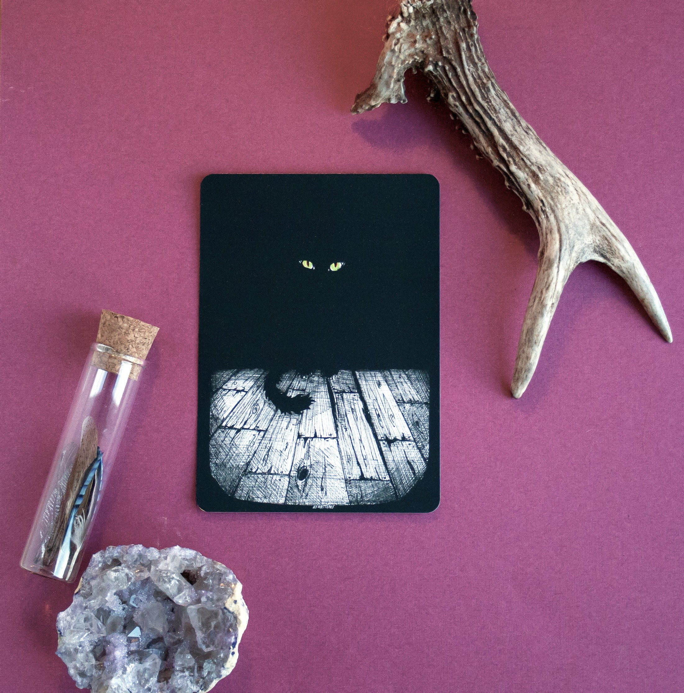 Le Chat Noir Carte Halloween Etsy