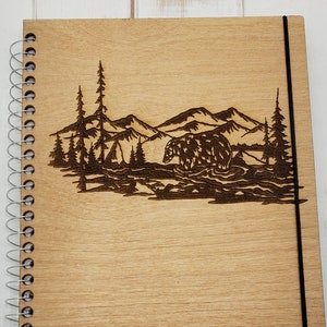 Can Be Made Left Handed Black Bear Scene Journal 6x9 Bear Notebook Can Be Made Left Handed Black Bear Scene Journal 6x9 Bear Notebook