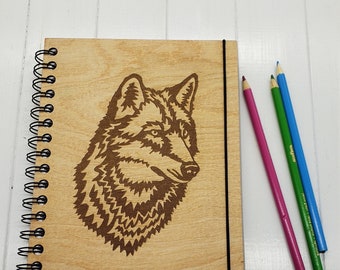 NEW!  Wolf Mini Sketchbook - Can Be Made Left Handed