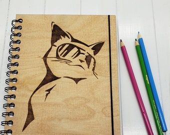 NEW!  Hip Cat Mini Sketchbook - Can Be Made Left Handed