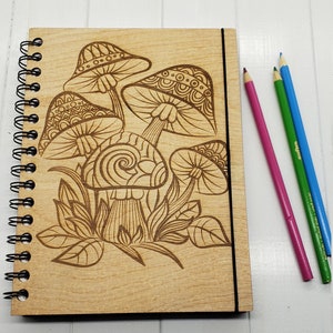 NEW!  Mushroom Scene Mini Sketchbook - Can Be Made Left Handed