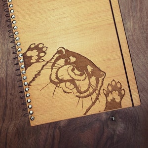 Sea Otter Journal Lined - Can Be Made Left Handed - Pacific Coast Art