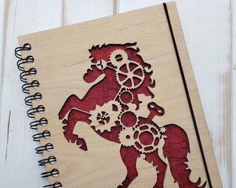 NEW! Steampunk Horse Mini Sketchbook - Can Be Made Left Handed
