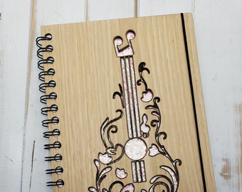 NEW! Musical Guitar Mini Sketchbook - Can Be Made Left Handed