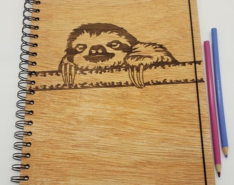 Sloth Blank Sketchbook - Can Be Made Left Handed