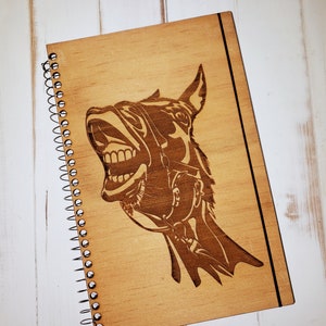 Goofy Horse Journal Lined 6&quot;x9&quot;- Can Be Made Left Handed - Gift for Horse Lover