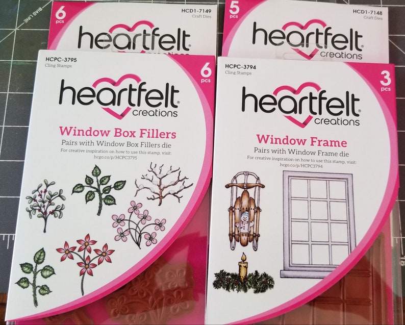 Heartfelt Creations Window Box Fillers Stamp and Die and Etsy