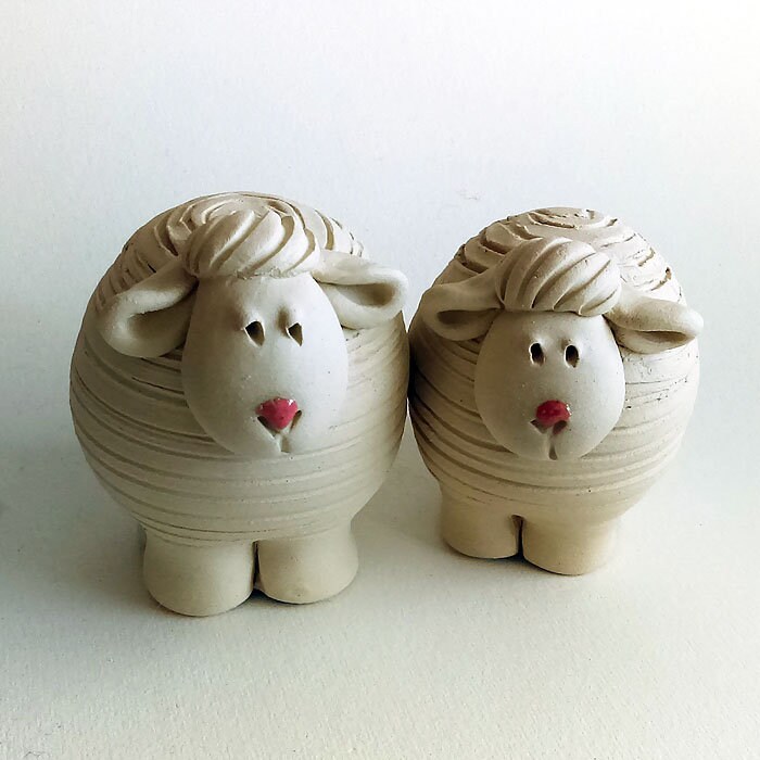 Small ceramic animal sheep figurine Etsy
