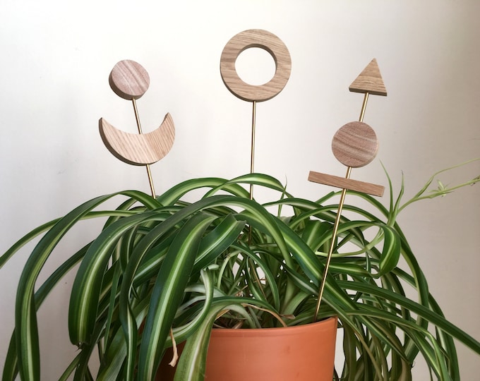 Plant pick - pot pick - set of 3 - decoration for indoor plants - plant decoration accessories