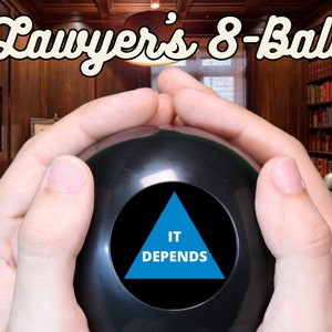 Lawyer's Wit Magic 8-Ball • 20 Legalistic Answers for Attorneys • Perfect Gift for Lawyers