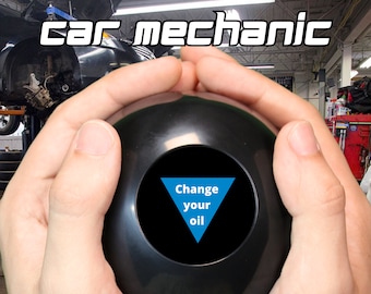 Car Mechanic's Magic 8-Ball • 20 réponses pour le diagnostic de voiture • Cadeau parfait pour les engrenages, les passionnés de voitures et les mécaniciens automobiles