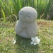 Little Buddha Jizo Sculpture Cinza