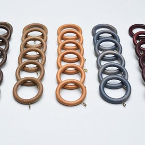 Pack of six rings for 35mm Unfinished Solid Wood Curtain Pole Set