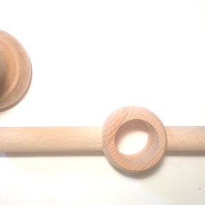 28mm Unfinished Wood Double Pole Bracket.