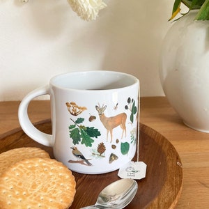 Tazza XL "Passeggiata nella foresta" - ceramica | Tazza | Porcellana | Natura | Foresta | Acquerello | Acquerello || CUORE E CARTA