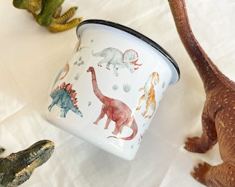 Enamel mug dinosaurs for children || HEART & PAPER