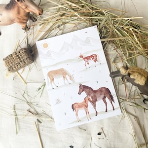 Postkarte "Pferde" P_86 | Kinder | Einladung | Geburtstagseinladung | Mädchen | Pferd | Pony | Reiten | Kindergeburtstag |  || HERZ & PAPIER