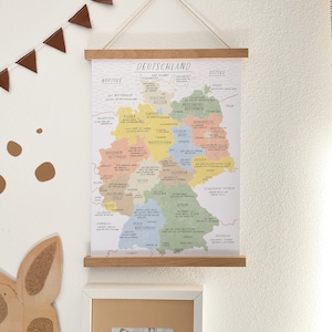 Poster Deutschland in Worten A3 | Print | Kinderposter | Kinderzimmer | Kind | Baby | Illustration | Lernposter | Deko || HERZ & PAPIER