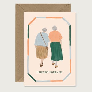 Karte für Freunde "Friends forever" N_24 - Klappkarte Freundschaft | Freundschaftskarte | Freundin || HERZ & PAPIER