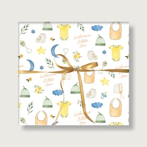 Geschenkpapier "Baby" | Din A2 |  Kinder | Baby | Geburt | Bogen | Bögen | Illustration | Geburtstag | Illustration || HERZ & PAPIER