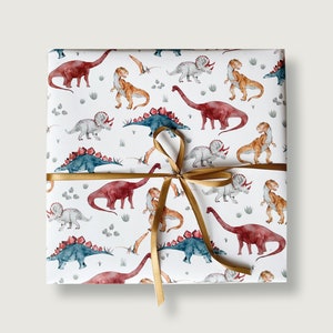 Geschenkpapier "Dino" | Din A2 |  Kinder | Dinosaurier | Dinos | Geburtstag | Illustration || HERZ & PAPIER