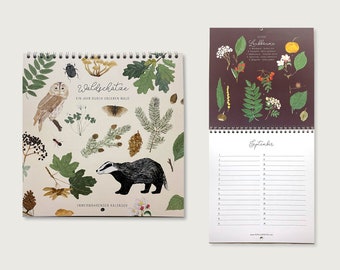 Birthday calendar “Forest Treasures” | perpetual perpetual calendar for birthdays